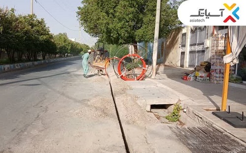 توسعه شبکه فیبر نوری آسیاتک از ابهر تا قیر و کارزین