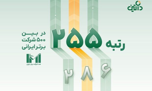 داتین رتبه 255 را در بین 500 شرکت برتر ایرانی کسب کرد داتین رتبه 255 را در بین 500 شرکت برتر ایرانی کسب کرد