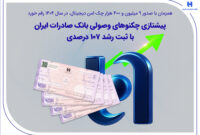 پیشتازی چکنوهای وصولی بانک صادرات ایران با ثبت رشد 107 درصدی