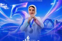 «حنا زرین‌کمر» ورزشکار مورد حمایت بانک اقتصادنوین، تنها مدال‌آور ایرانی در چین